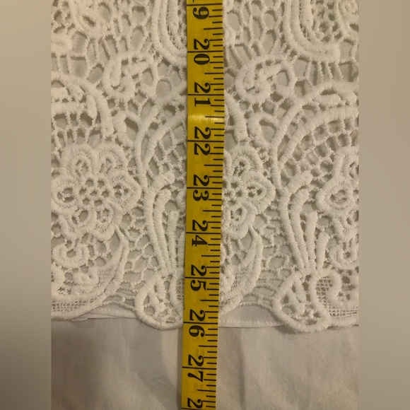 CAbi, Bobbin lace top-off white with off white lining #284, S - Picture 10 of 11